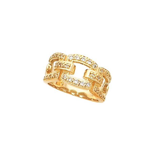 Anchor Chain Accented Round Moonstone Ring