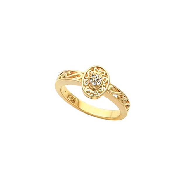 Seafoam Filigree Round Blue Topaz Ring