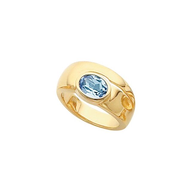 Porthole Oval Aquamarine Ring