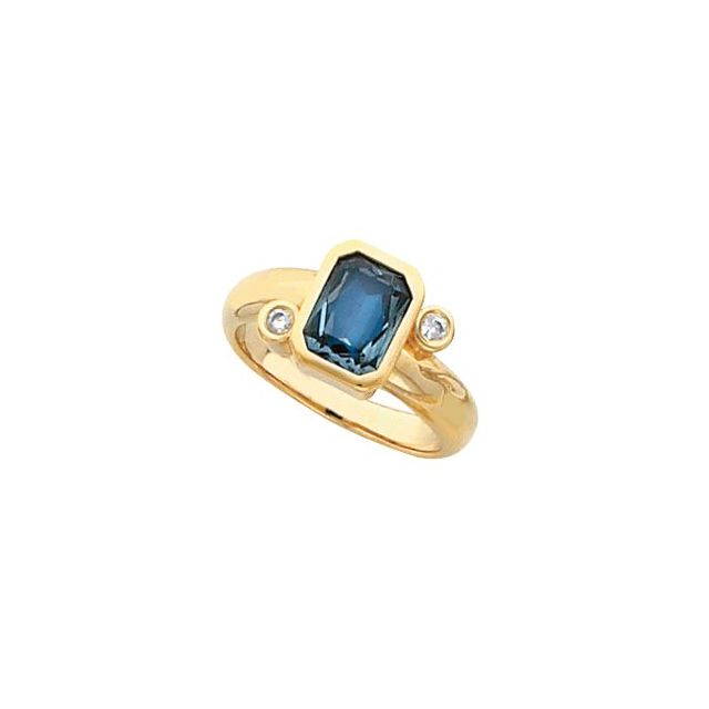 Emerald-Cut Amethyst Bezel-Set Ring