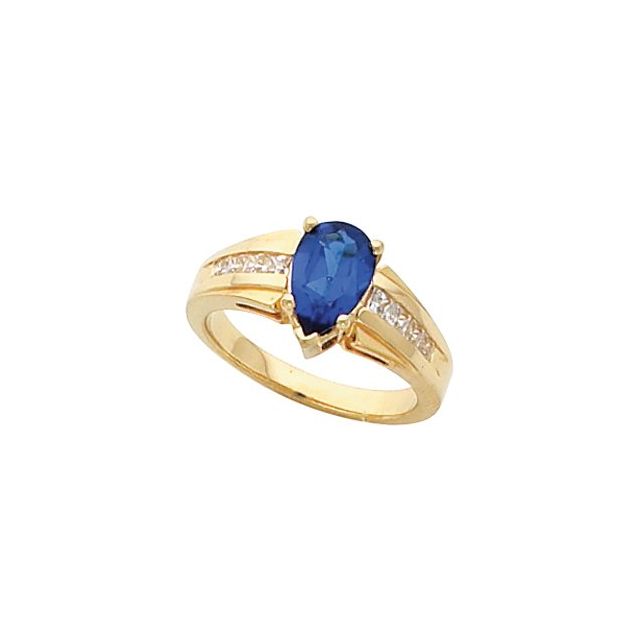 Pear Opal Accented Ring