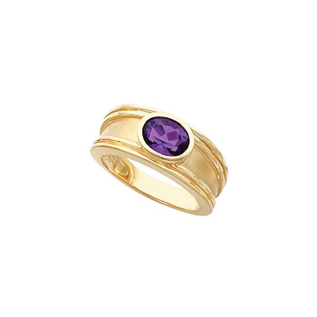 Serene Bezel Oval Morganite Ring