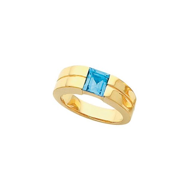 Channel Run Princess Aquamarine Ring