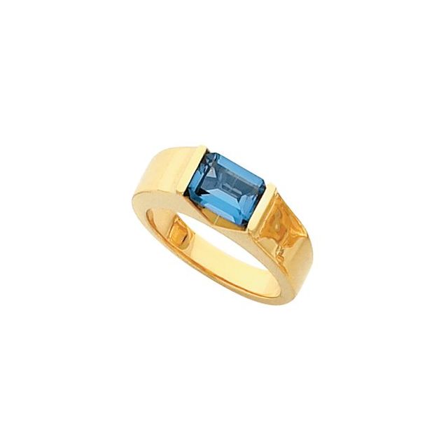 Canyon Channel Emerald-Cut Tanzanite Ring