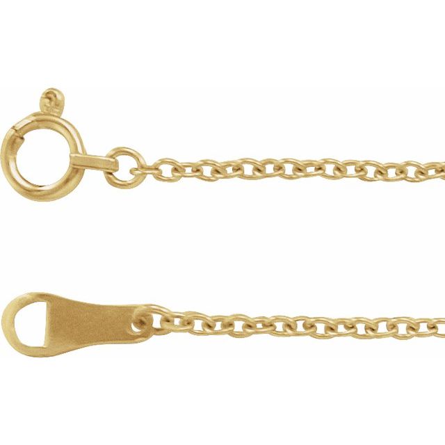 1.5mm cable chain necklace in 18k yellow gold, 16"