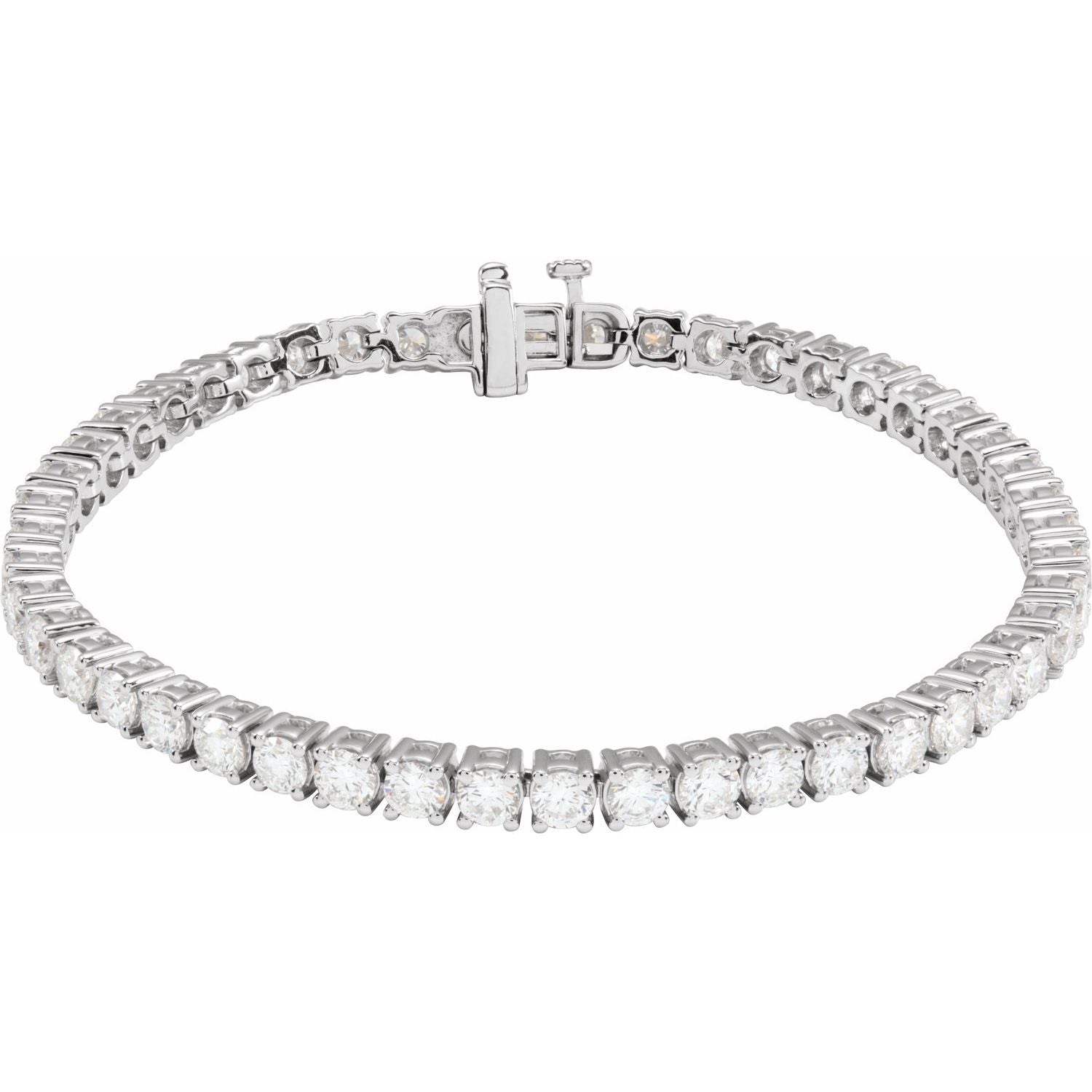 7 ct Lab-Grown Diamond Tennis Bracelet in White Gold