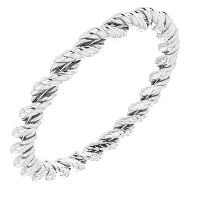 2mm rope stacking band in Platinum