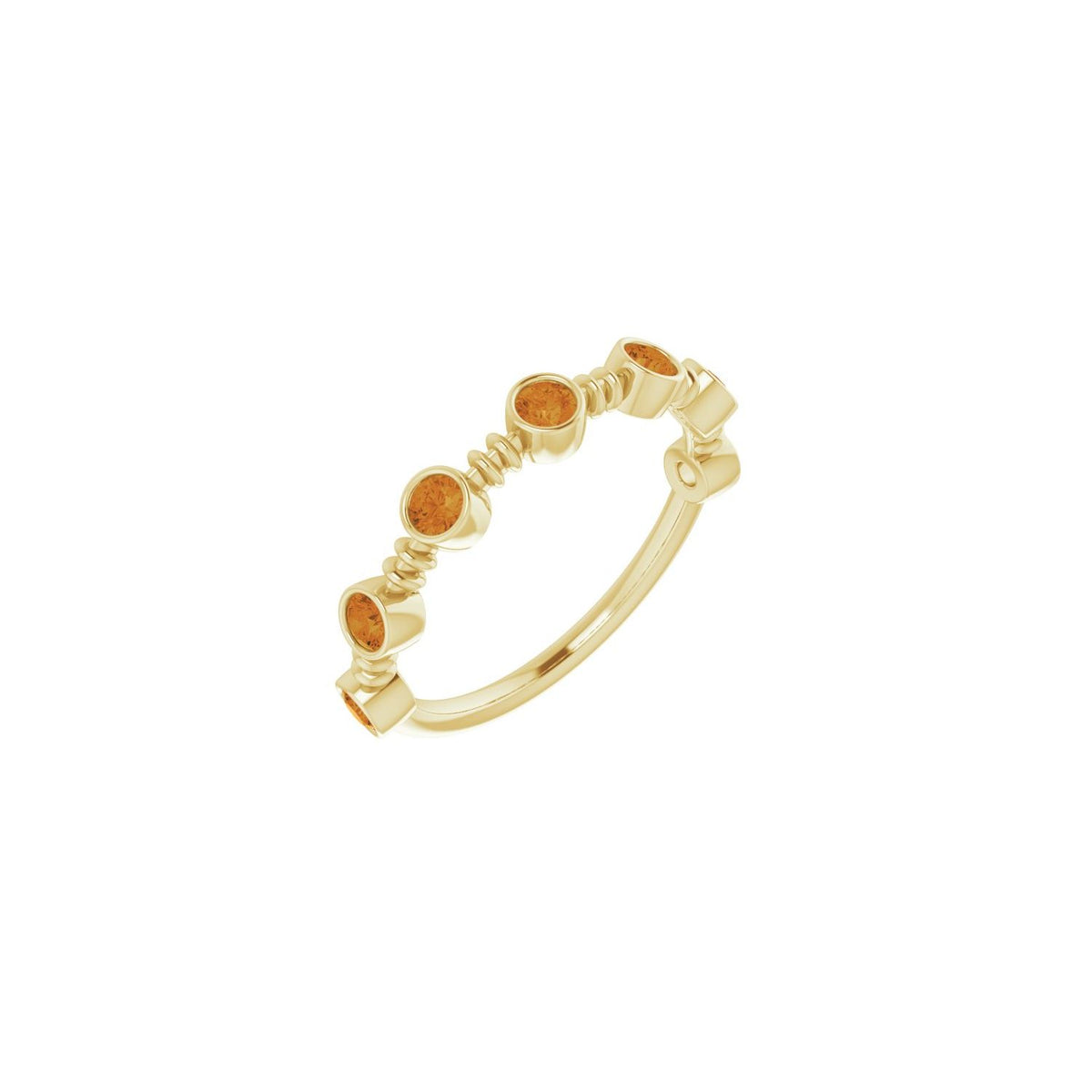 Citrine Bezel Solitaire in 14K Yellow Gold