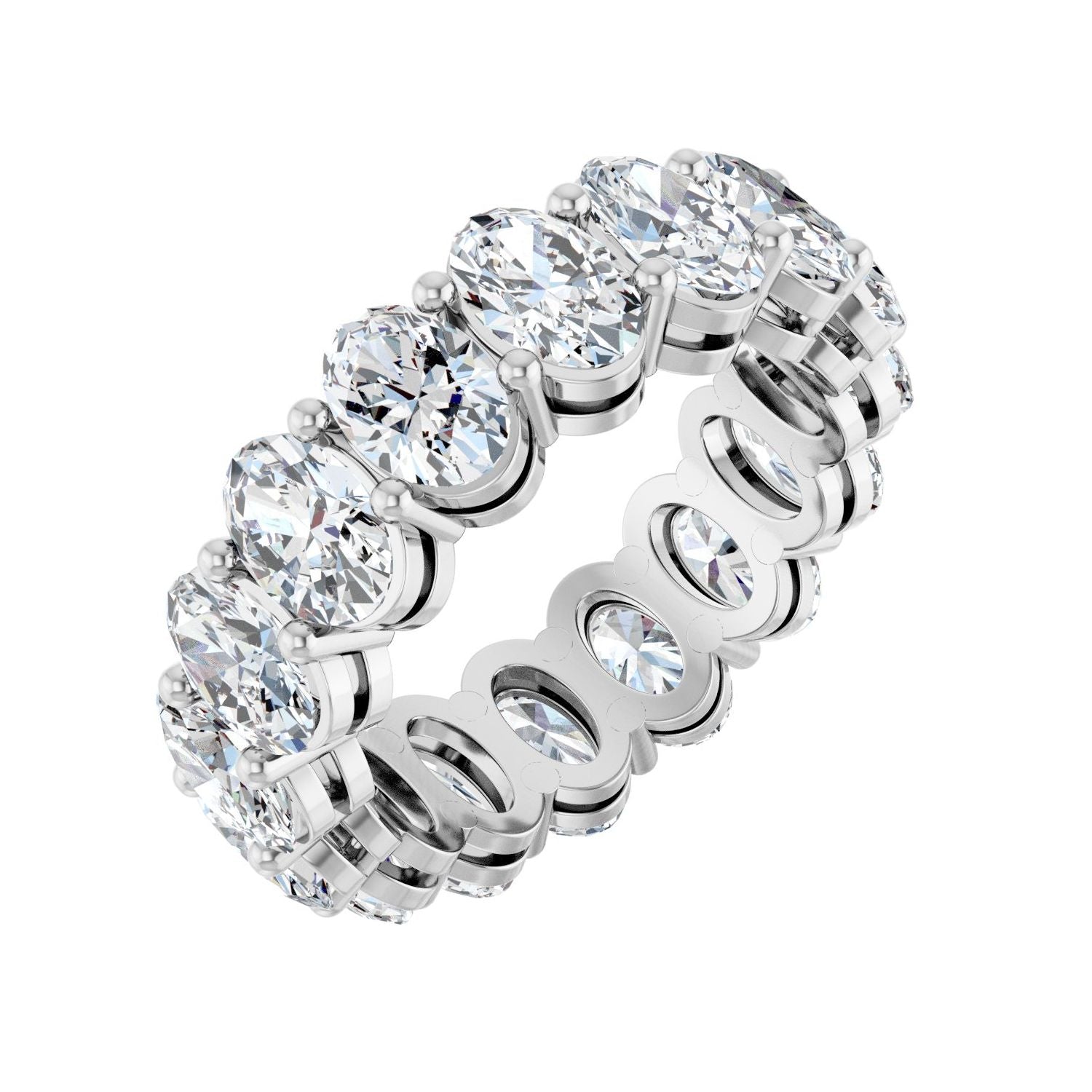 Grand East-West Oval Diamond Eternity Band