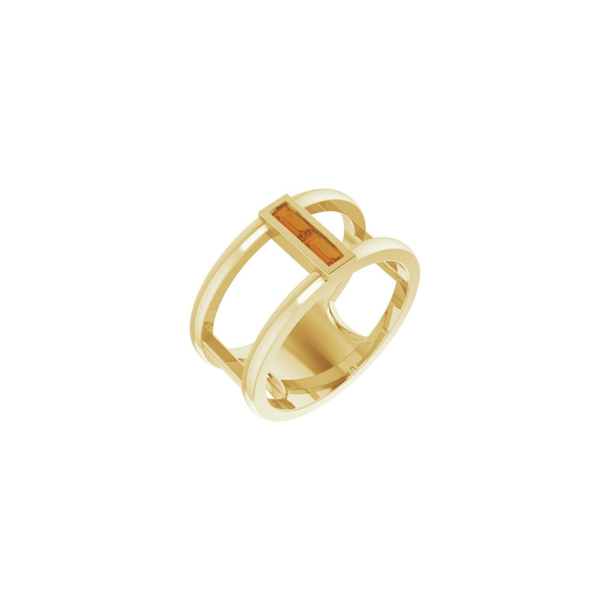Citrine Negative-Space Ring in 14K Yellow Gold