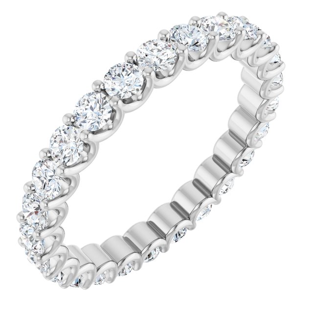 U-Prong Diamond Eternity Band in 14K White Gold