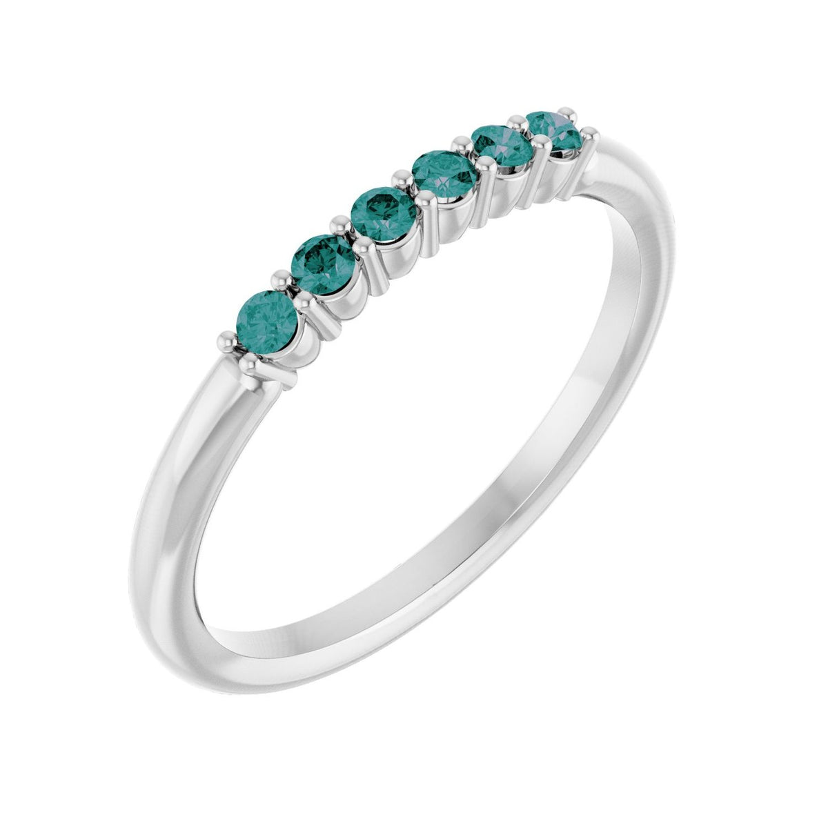 Alexandrite Stackable Ring (1.75 mm) in 14K White Gold
