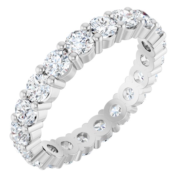 Bold Shared-Prong Diamond Eternity Band in 14K White Gold