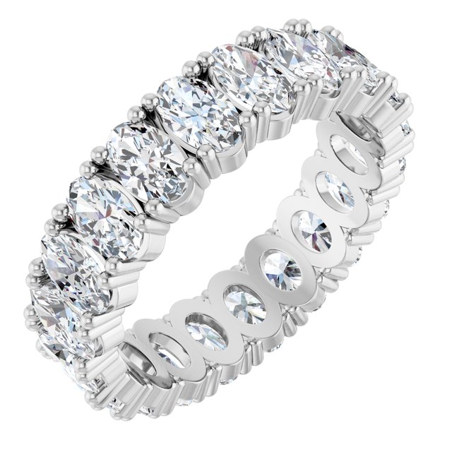 Oval Diamond Eternity Band in 14K White Gold