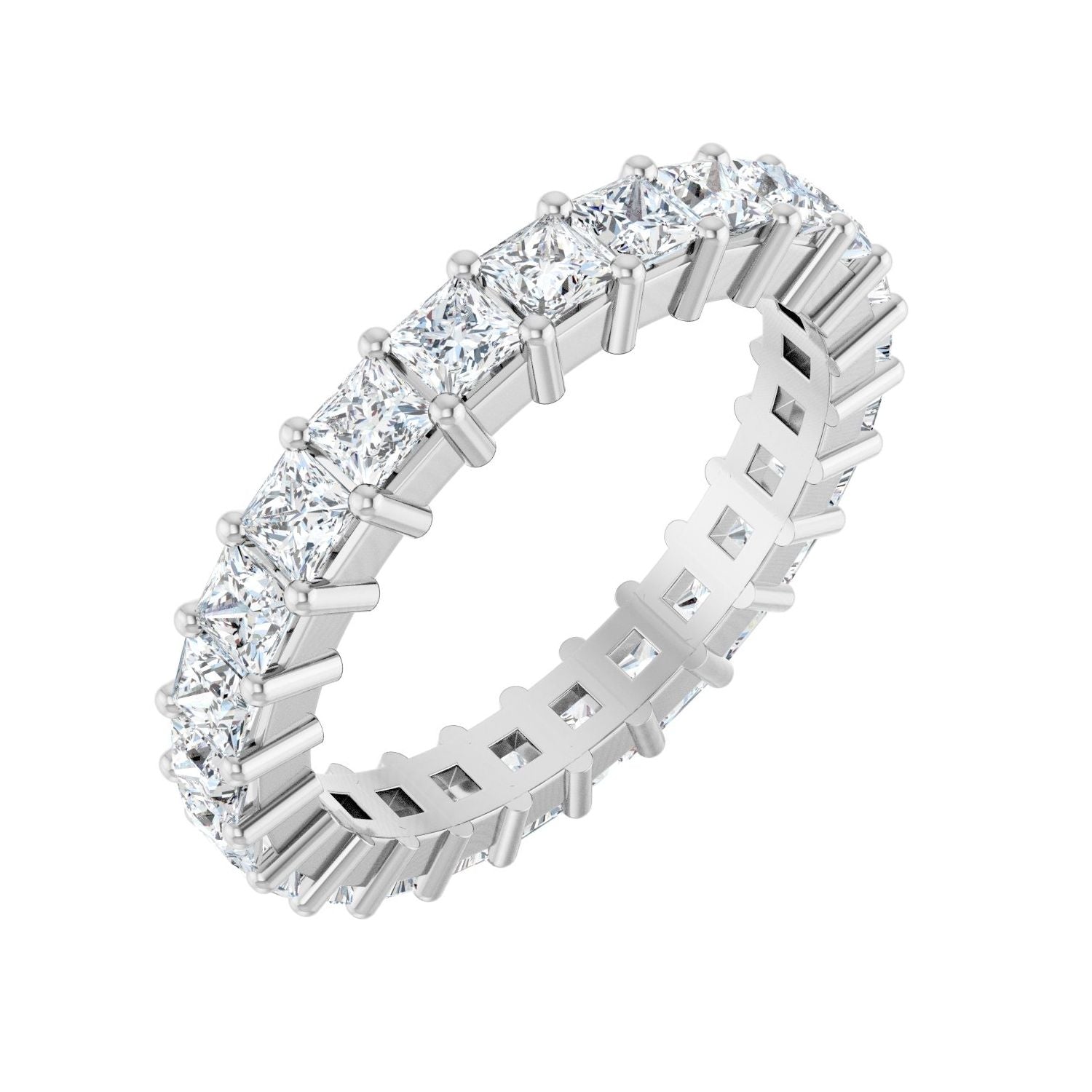 Bold Princess-Cut Diamond Eternity Band