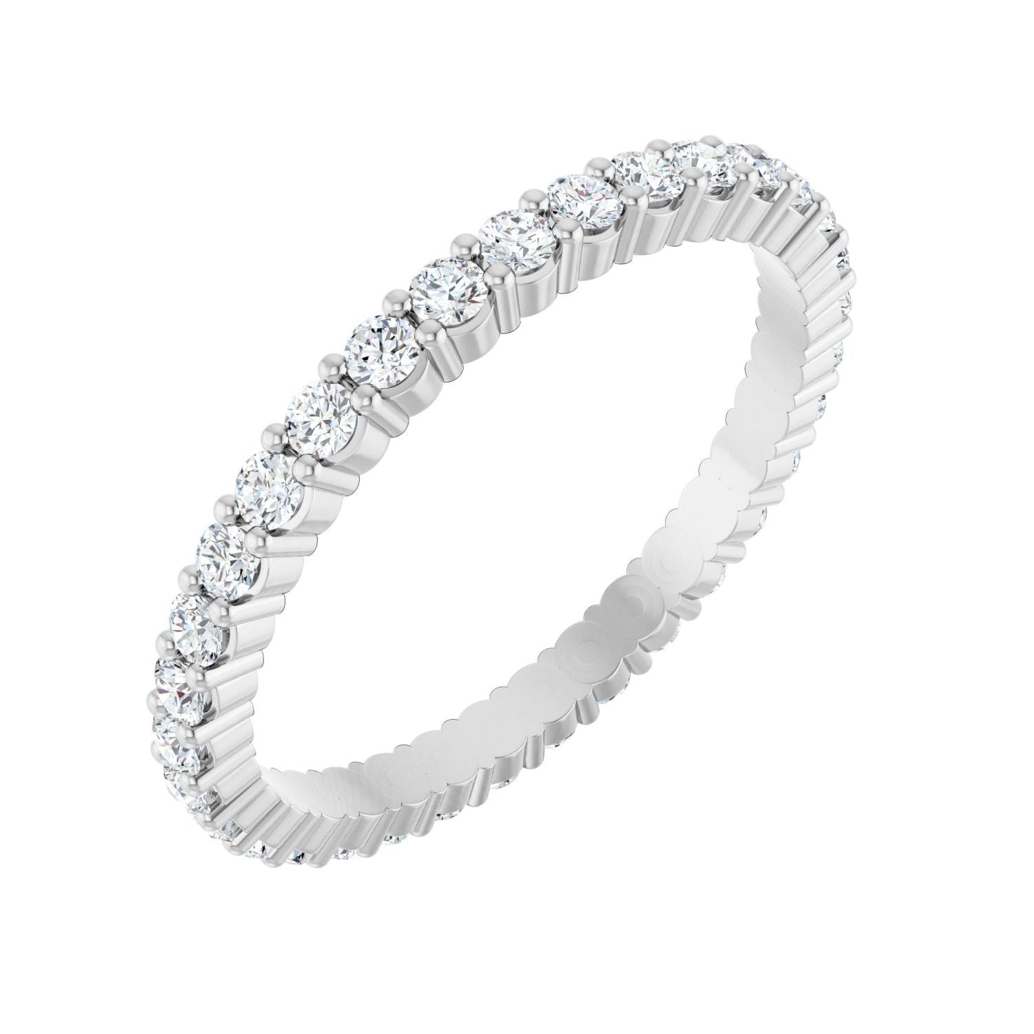 Classic Shared-Prong Round Diamond Eternity Band