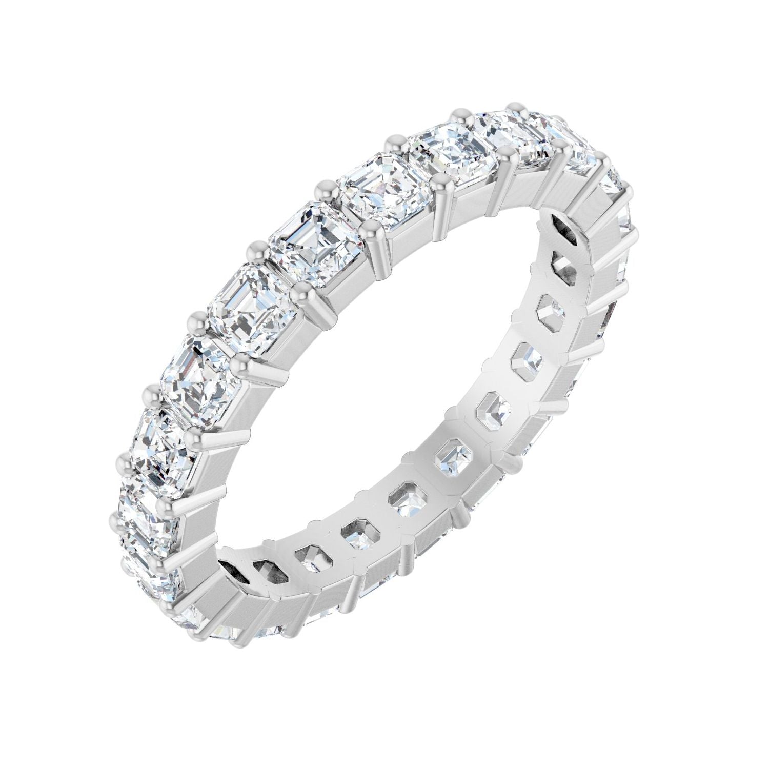 Bold Asscher-Cut Diamond Eternity Band