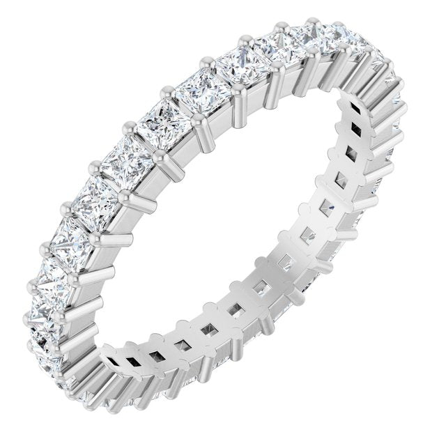 Princess-Cut Diamond Eternity Band in 14K White Gold