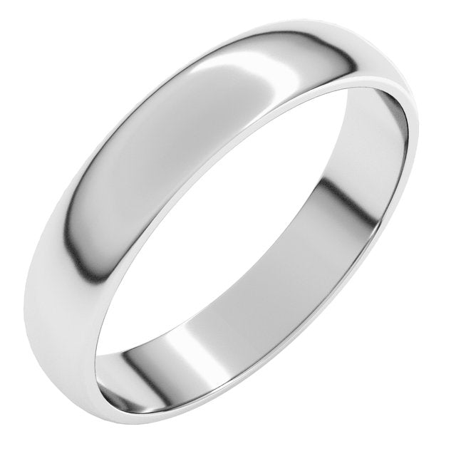 Featherweight Domed Men's Wedding Band, 4 mm width
