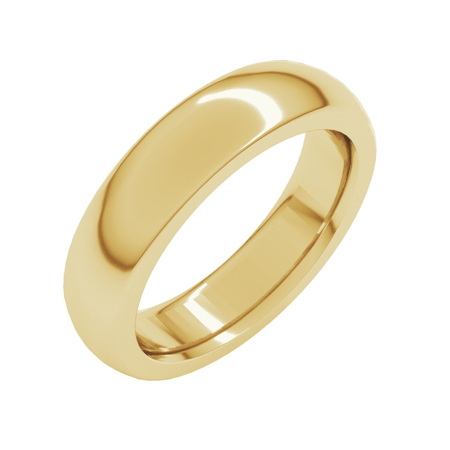 yellow gold heavyweight comfort-fit half round band men's wedding band