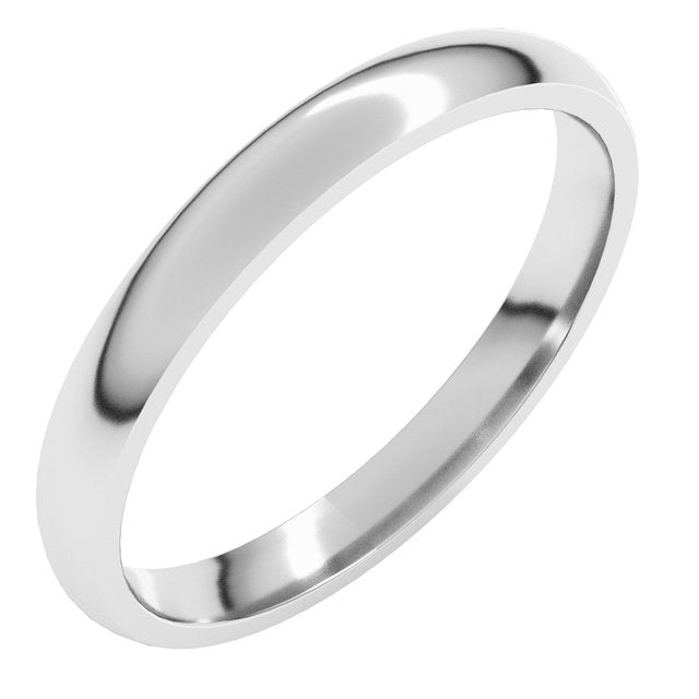 2.5mm lightweight comfort-fit stacking band in 18K White Gold