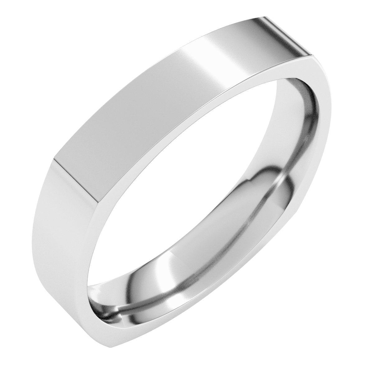 4mm comfort-fit wedding band in 18K White Gold