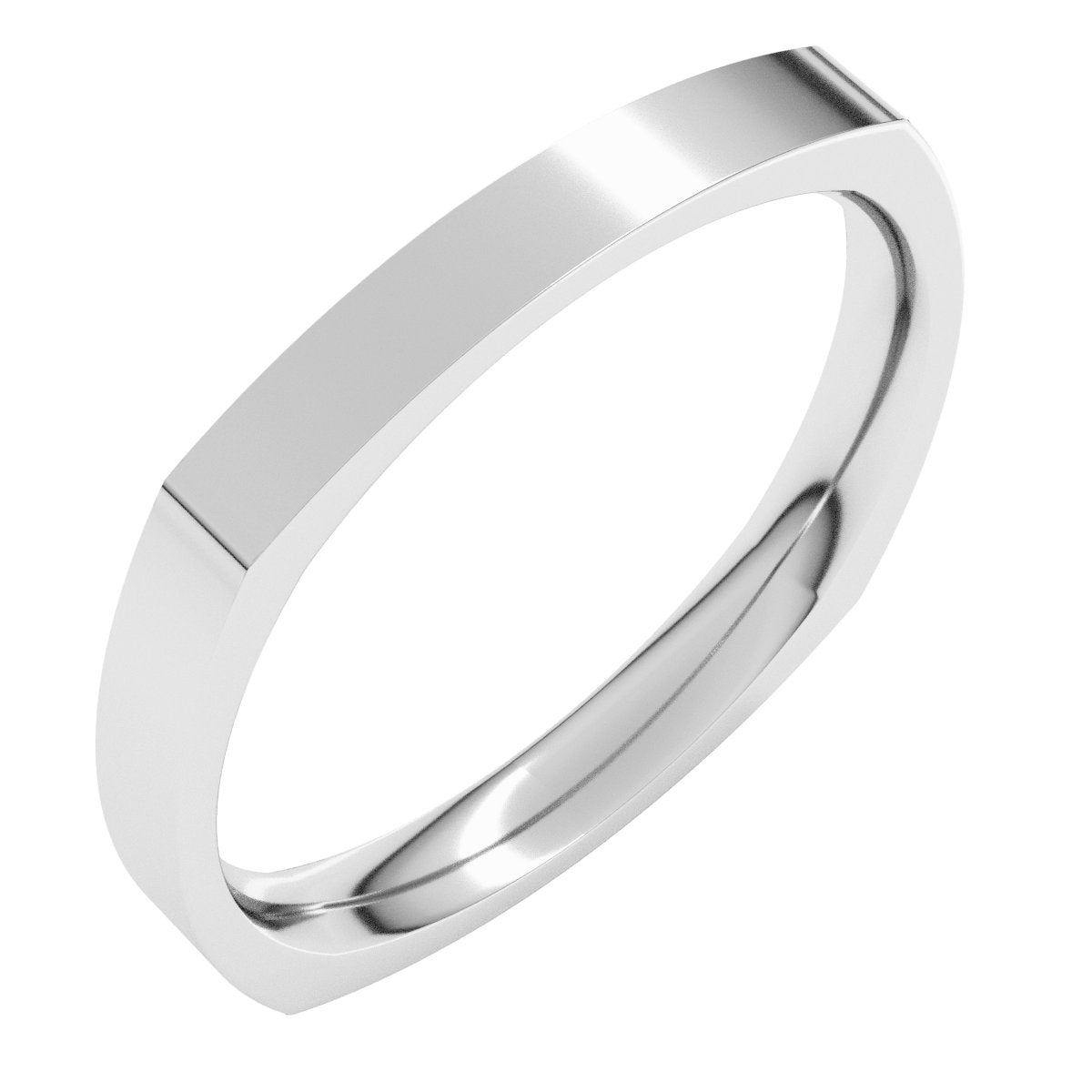 2.5mm comfort-fit wedding band in 18K White Gold