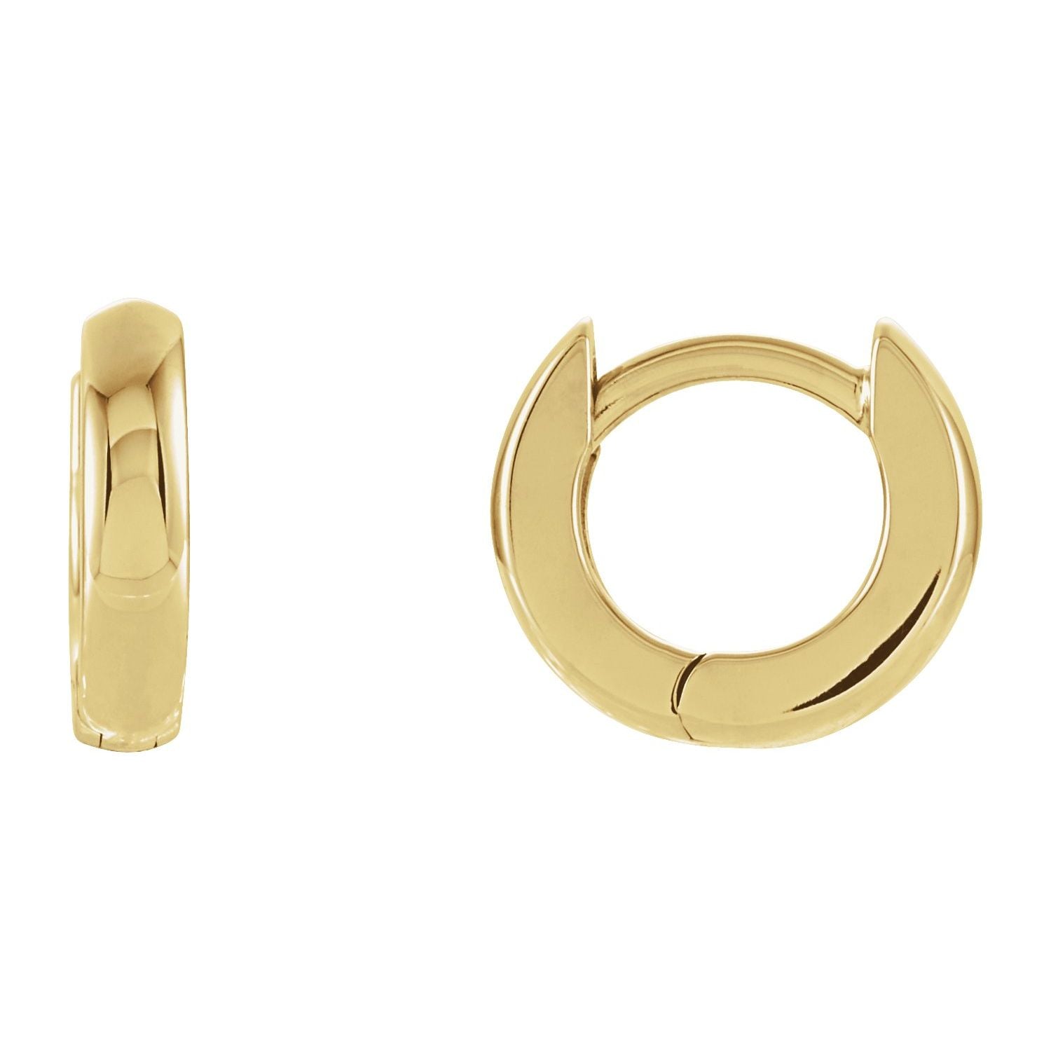 Classic Hinged Gold Hoop Earrings in 14K Yellow Gold