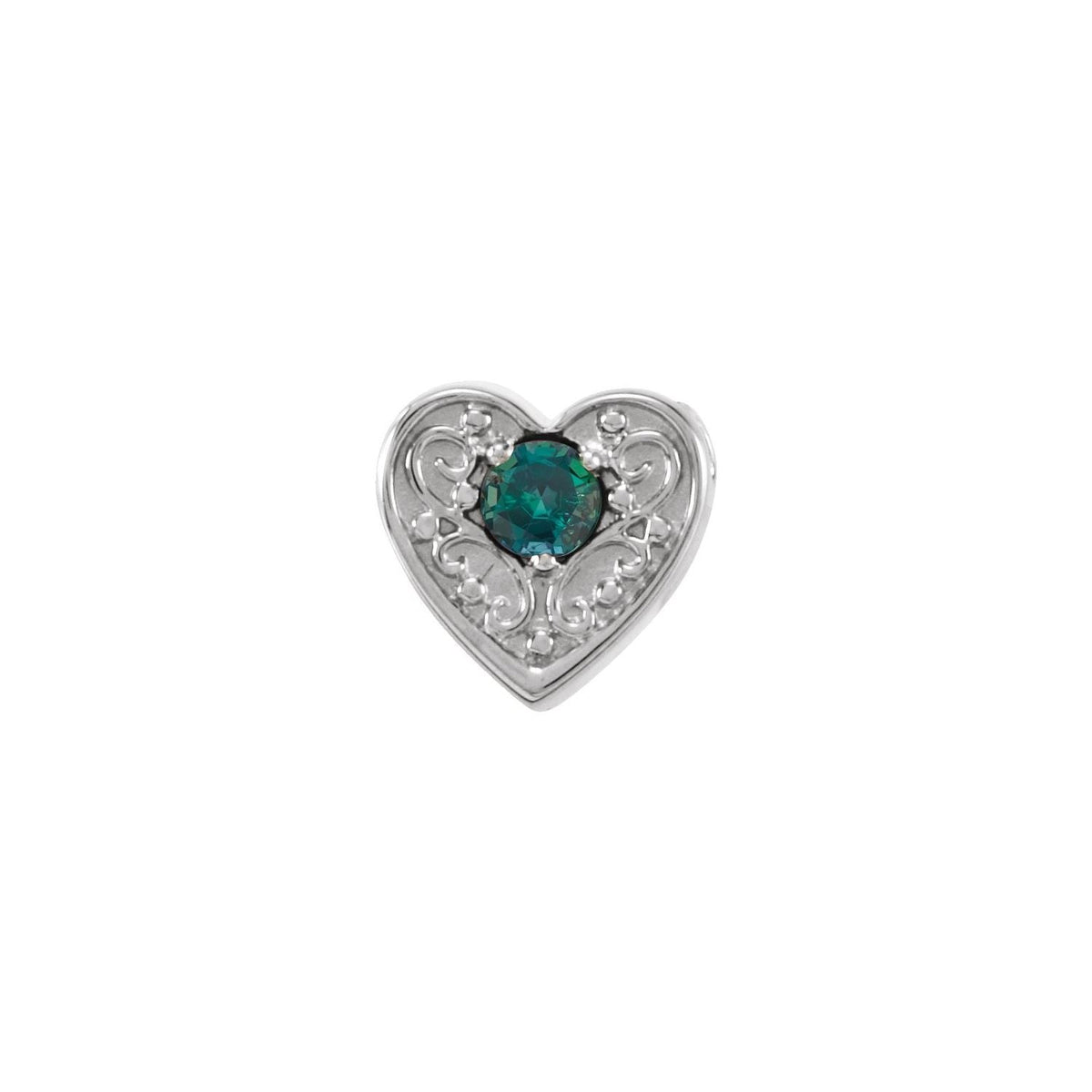 Lab-Grown Alexandrite Heart Pendant