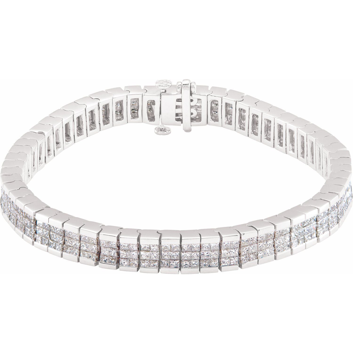 8 3/8 ct Natural Diamond Tennis Bracelet in White Gold