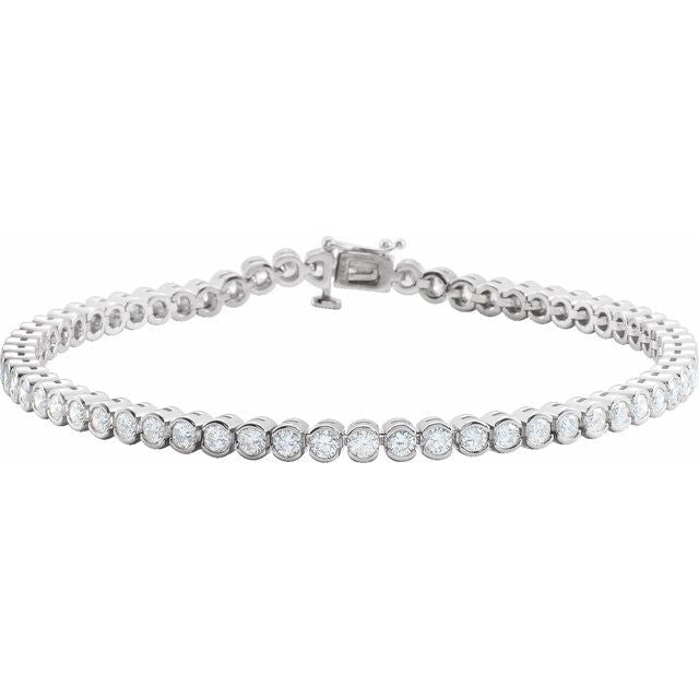 6 ct natural diamond tennis bracelet in 14k white gold