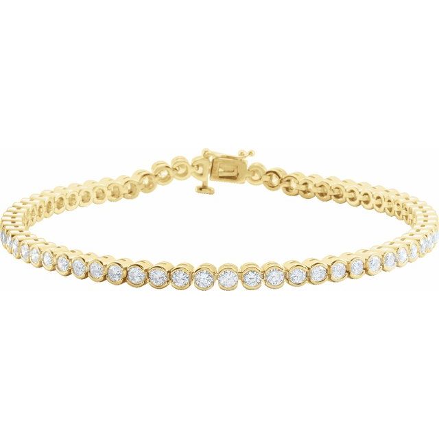 6 ct natural diamond tennis bracelet in 14k yellow gold