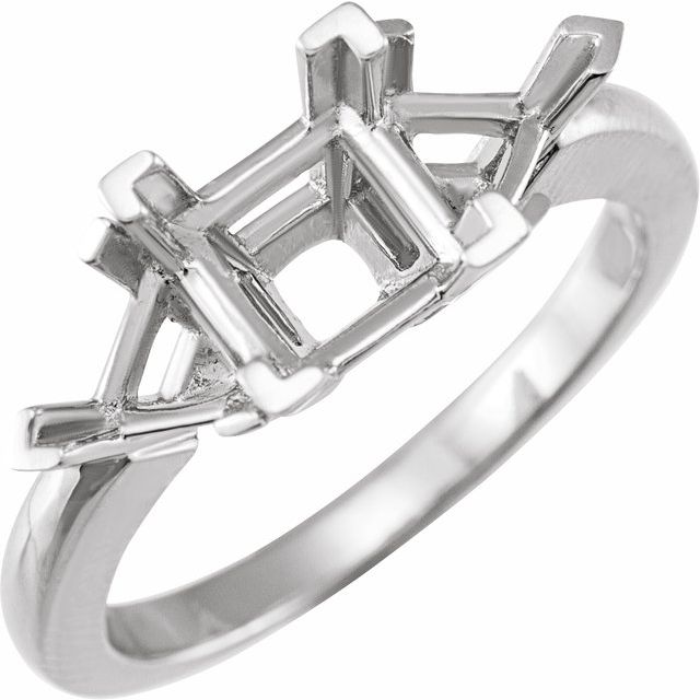 1.5 ct Princess Lab-Grown Diamond Three-Stone Engagement Ring