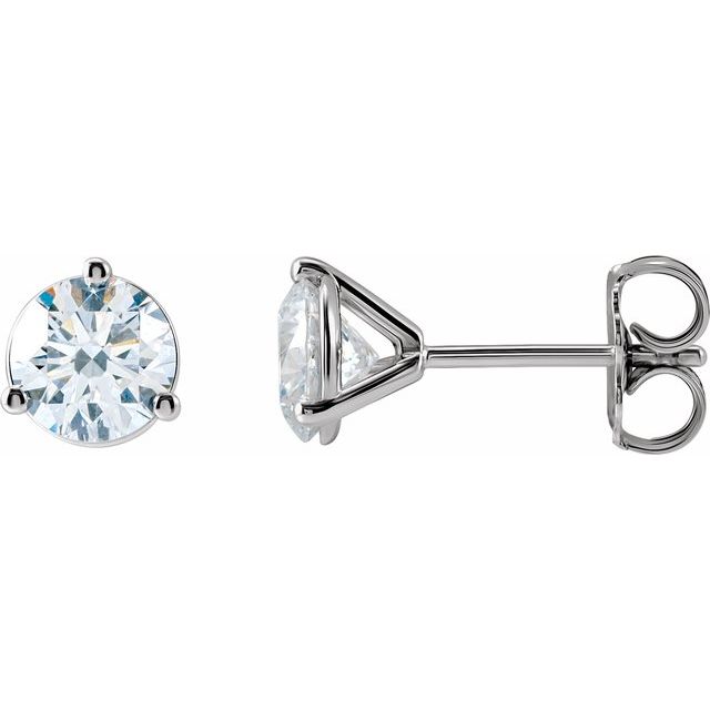 1 1/5 ct lab-grown diamond stud earrings in 14k white gold