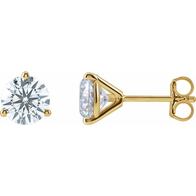 1 5/8 ct lab-grown diamond stud earrings in 14k yellow gold