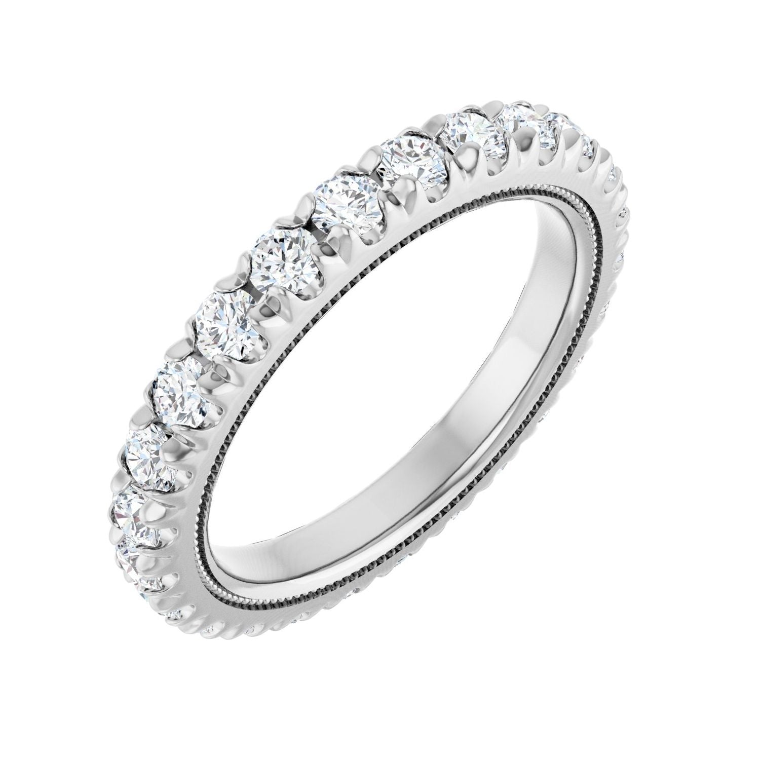 Milgrain Round Diamond Eternity Band