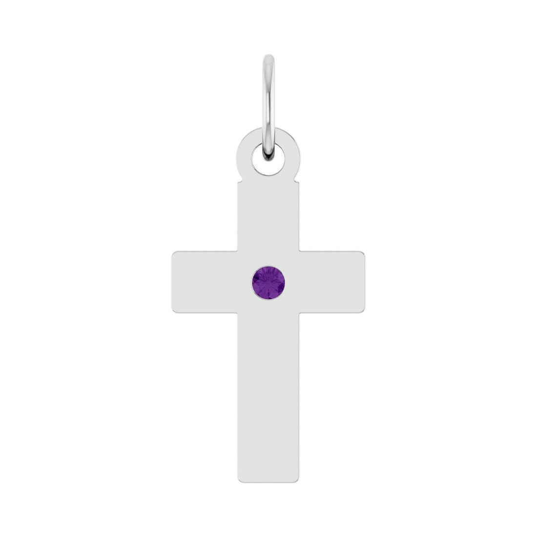 amethyst cross pendant in Sterling Silver