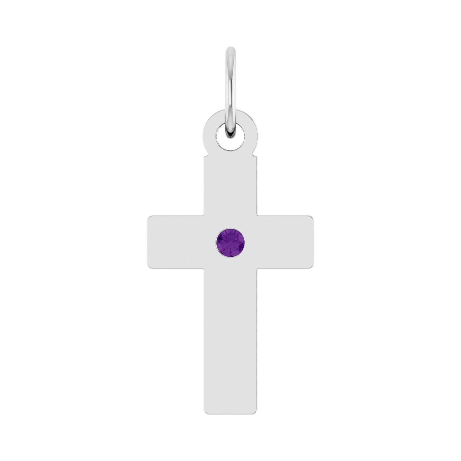 amethyst cross pendant in Sterling Silver