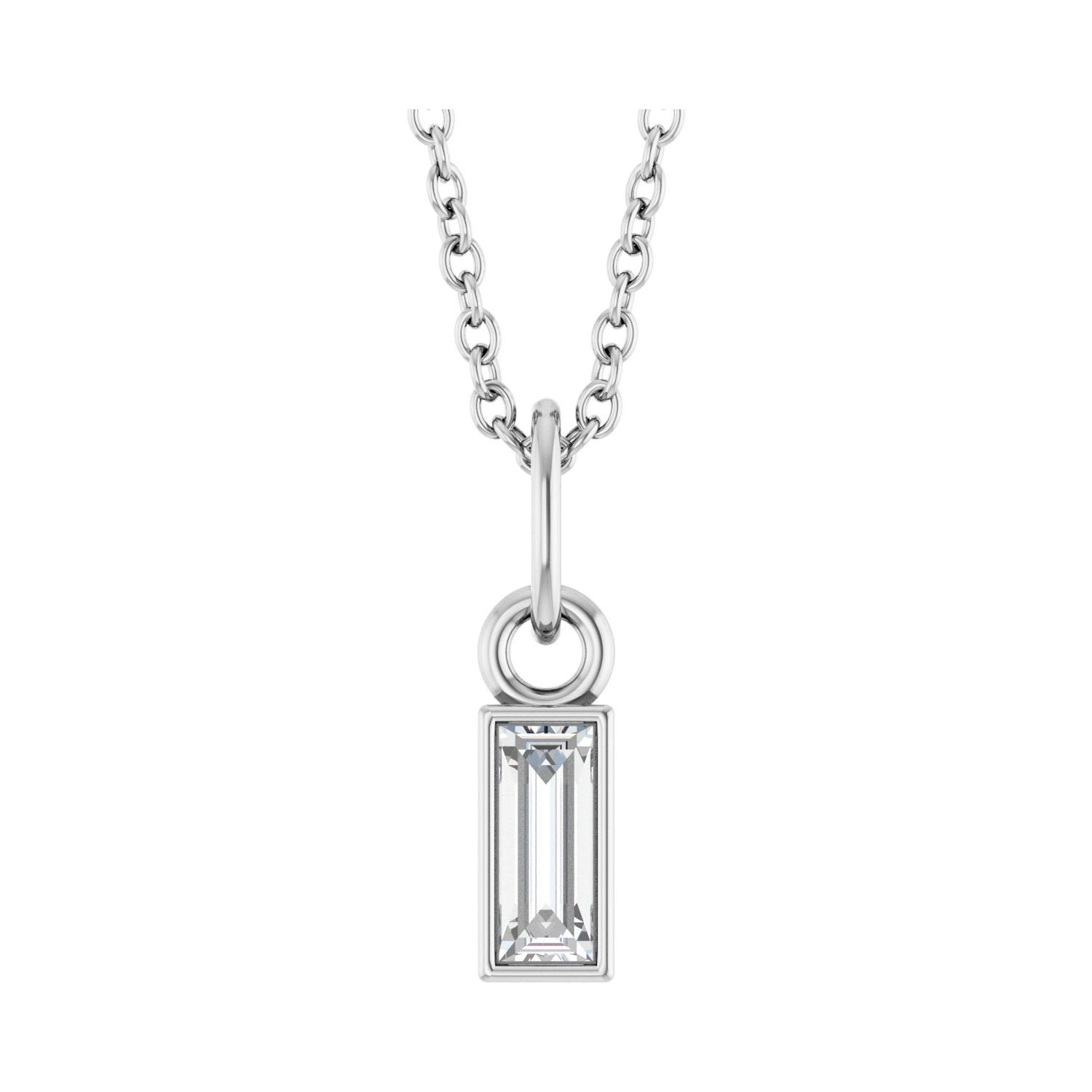 natural diamond necklace in 14k White Gold