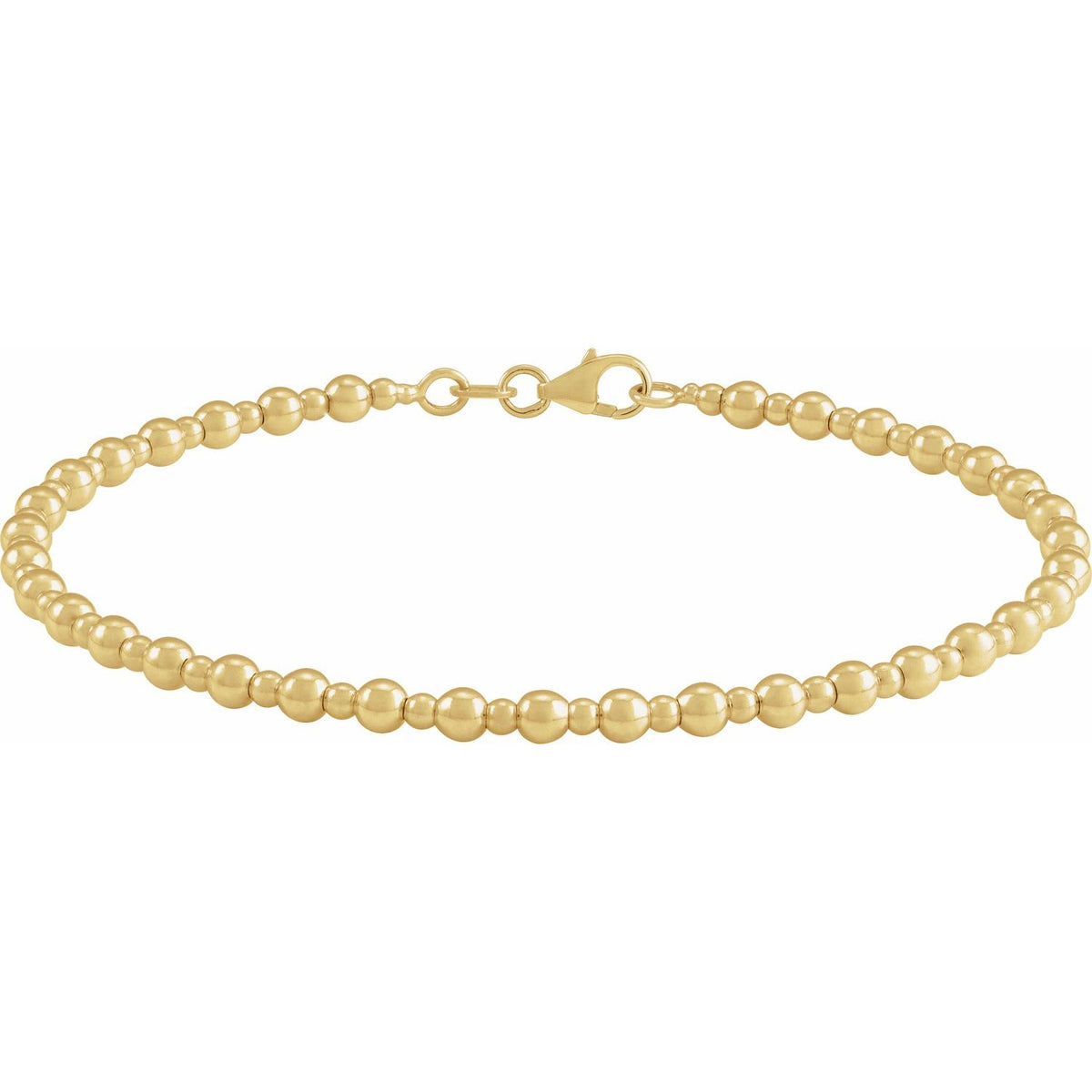 Beaded Gold Bracelet in 14k yellow gold