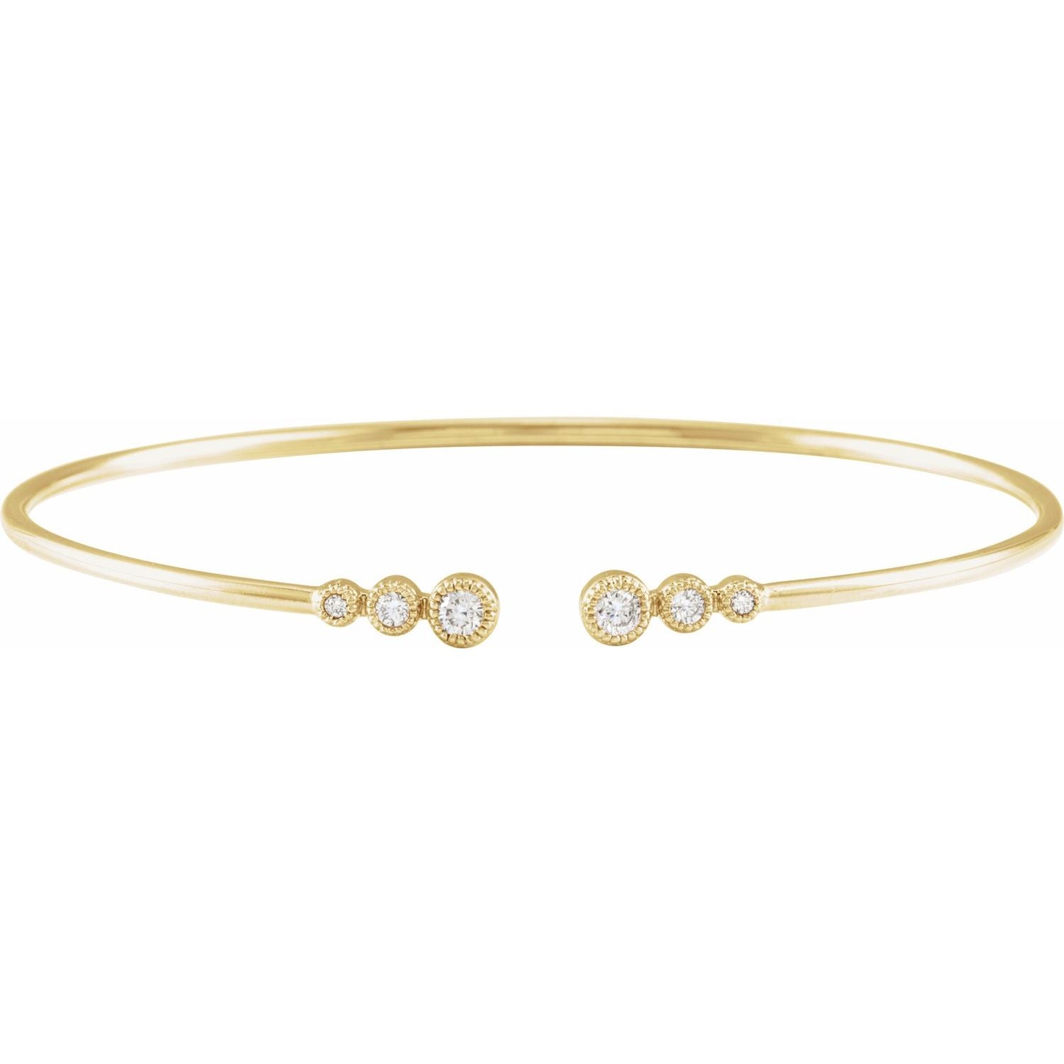 Diamond-Accented Cuff Bracelet in 14k yellow gold