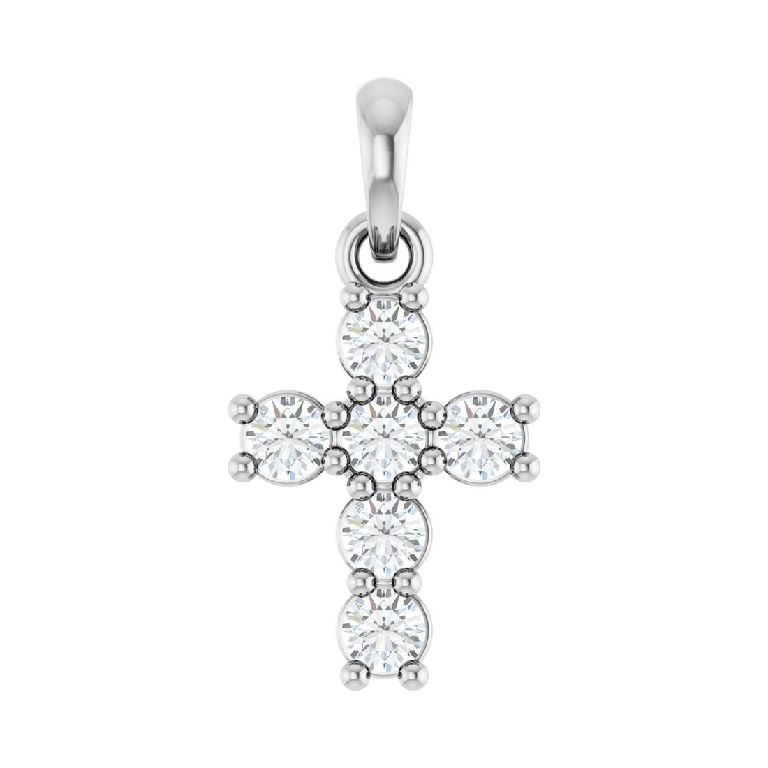 diamond cross pendant in 14k White Gold