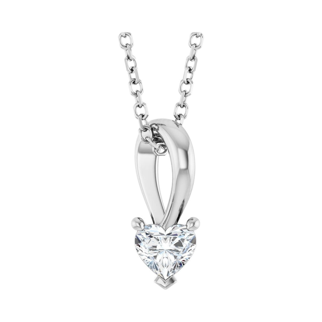 natural diamond necklace in 14k White Gold