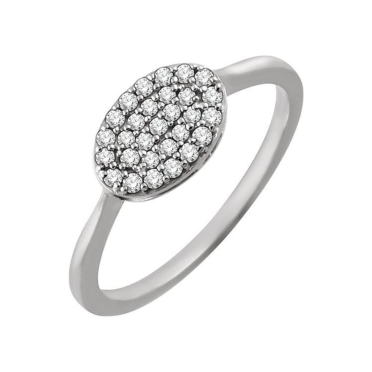 Diamond cluster ring in 14K White Gold