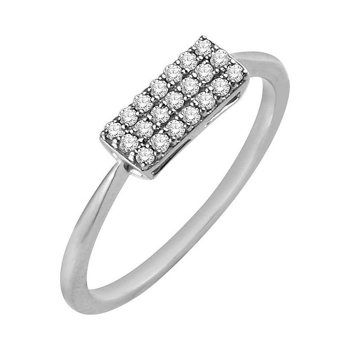 Diamond cluster ring in 14K White Gold