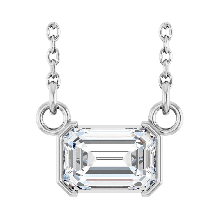 lab-grown diamond necklace in 14k White Gold