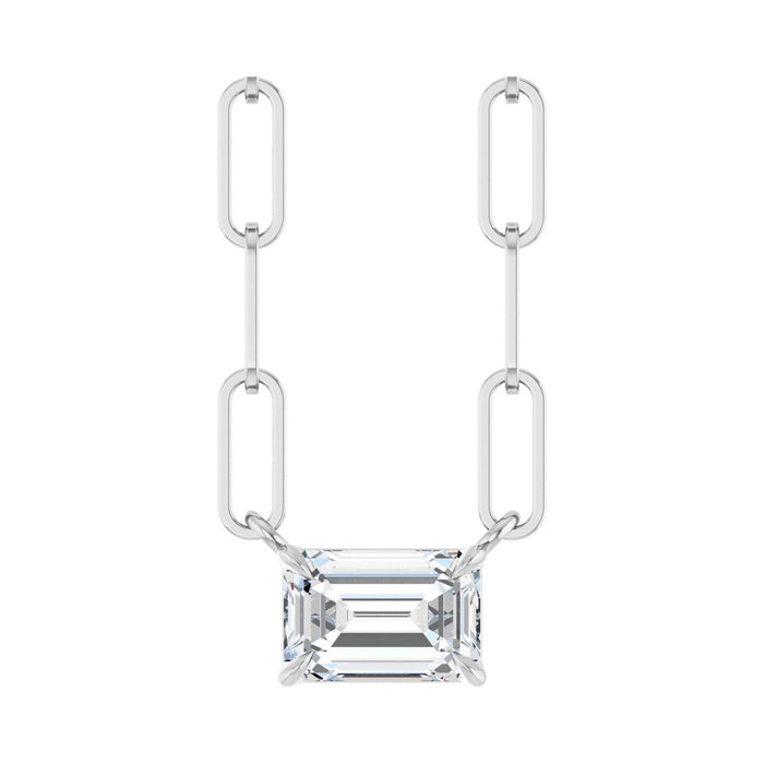 lab-grown diamond necklace in 14k White Gold
