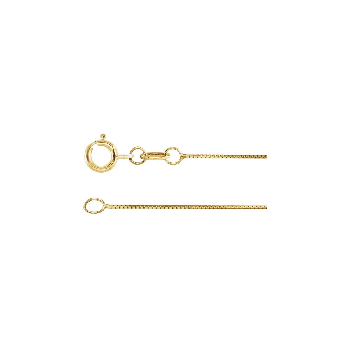 Fine Box Chain Necklace in 18k Gold in 18k yellow gold