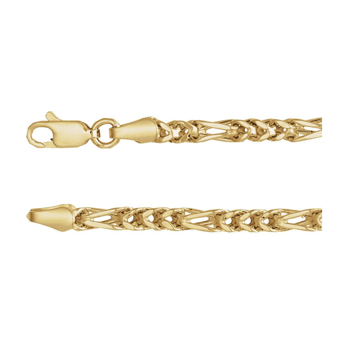 Franco Chain Bracelet in 14k yellow gold