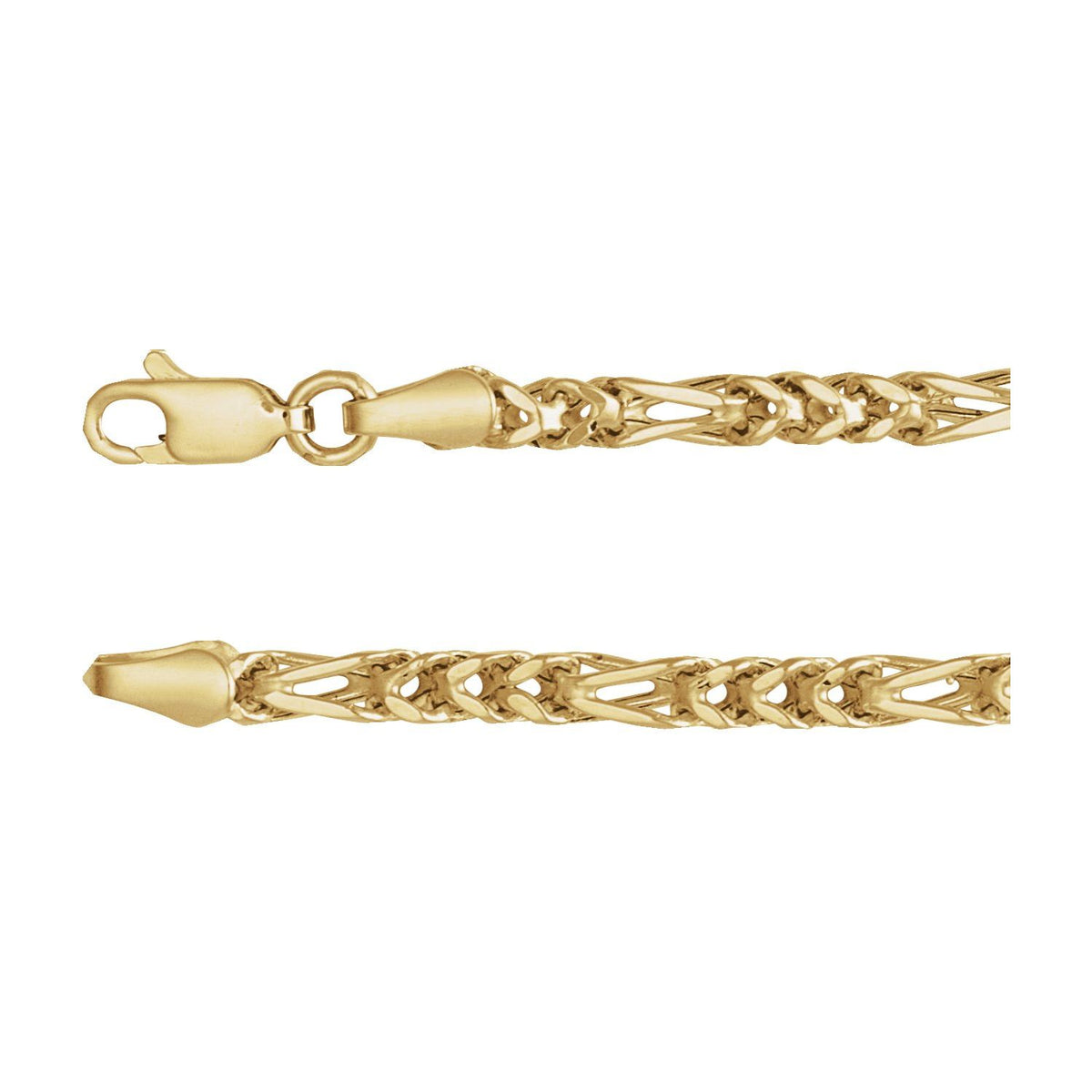 Franco Chain Bracelet in 14k yellow gold